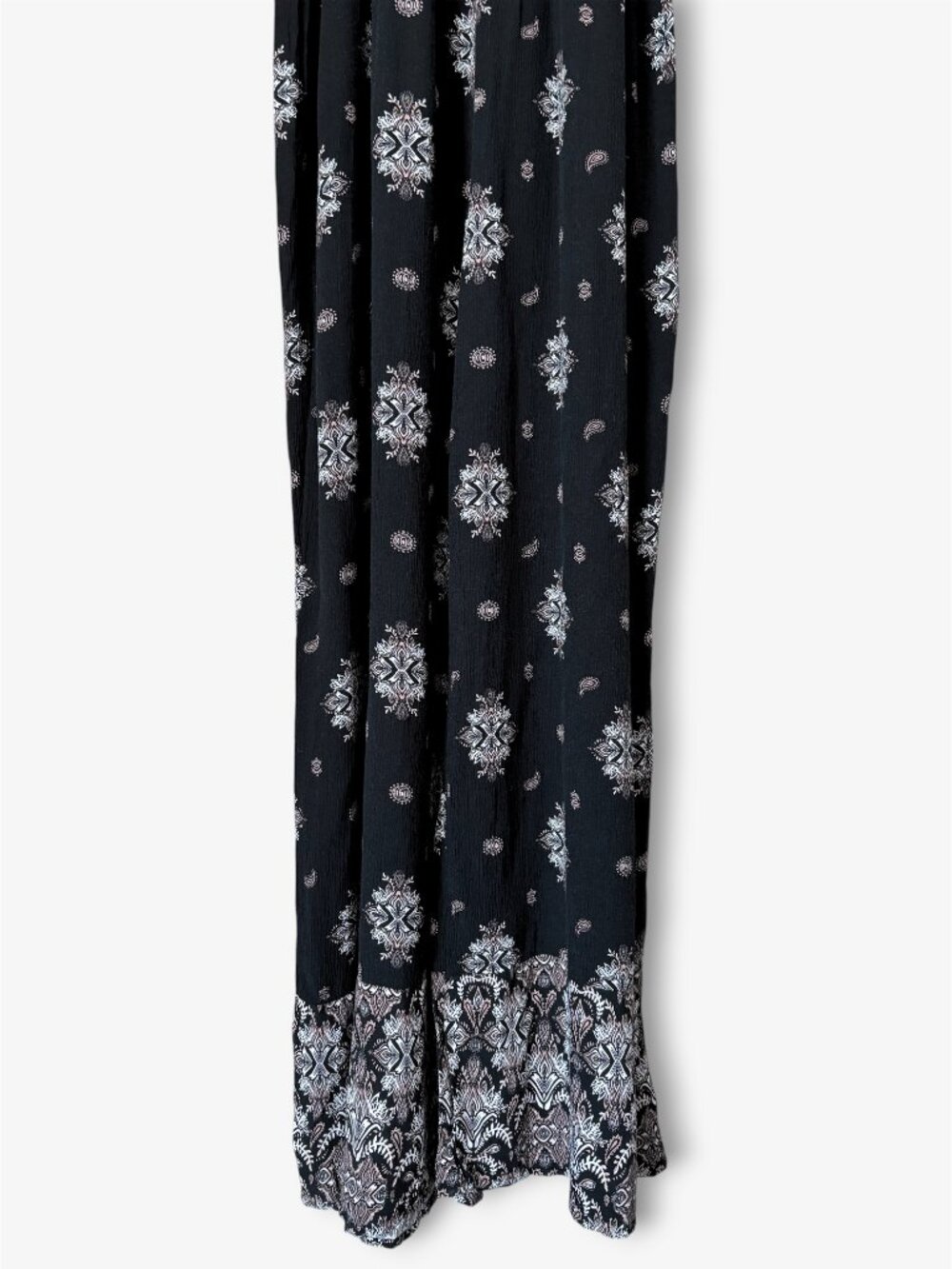 NWT SO Kohls Black White Boho Medallion Halter Wide Leg Jumpsuit Womens Size XXL - Picture 4 of 15